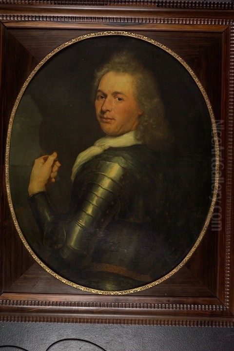 Portret van kapitein-ter-zee Jacob van der Gon Oil Painting by David van der Plas
