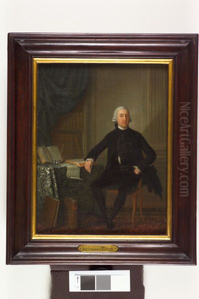 Portrait of Guillelmus Titsingh (1733-1805), boekhouder bij de VOC Oil Painting by Johannes Petrus van Horstok