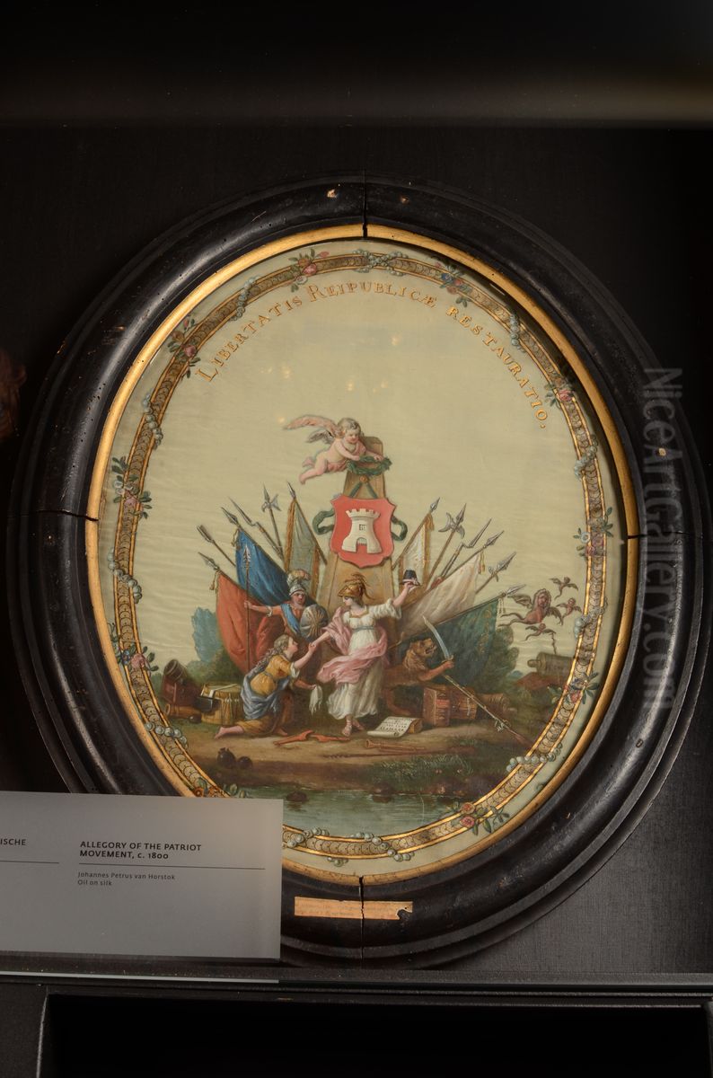 Allegorie op de patriottische beweging Oil Painting by Johannes Petrus van Horstok