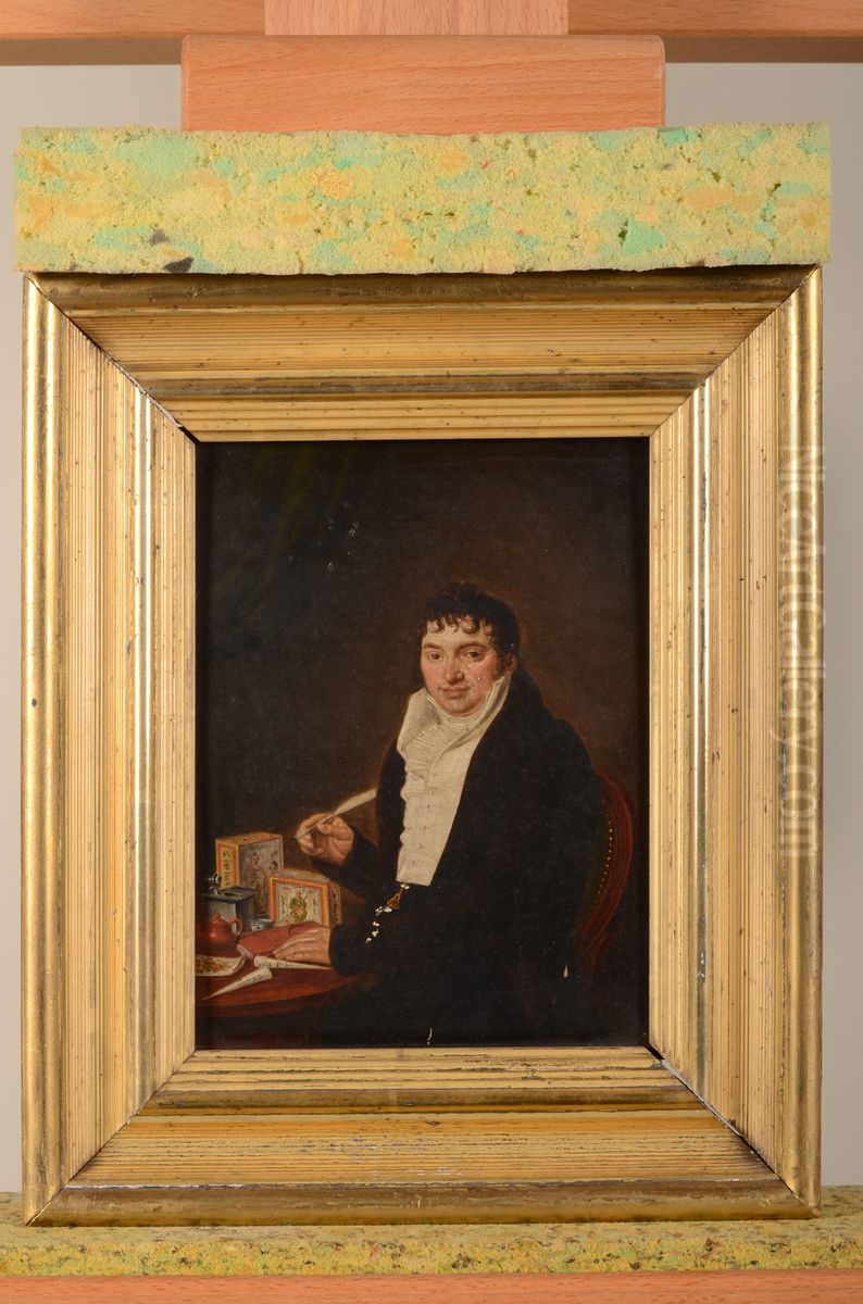 Portret van Matthijs Nijssen Oil Painting by Johannes Petrus van Horstok