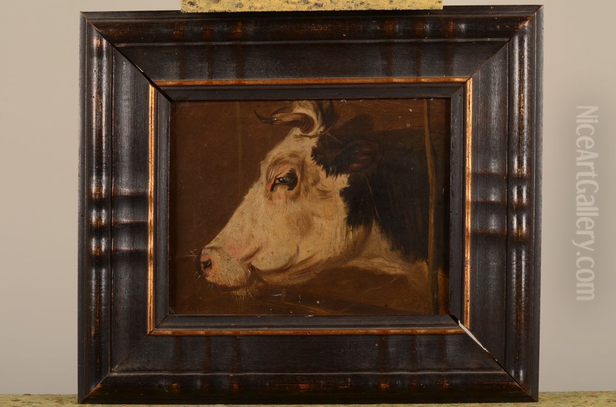 Koeienkop Oil Painting by Pieter Plas