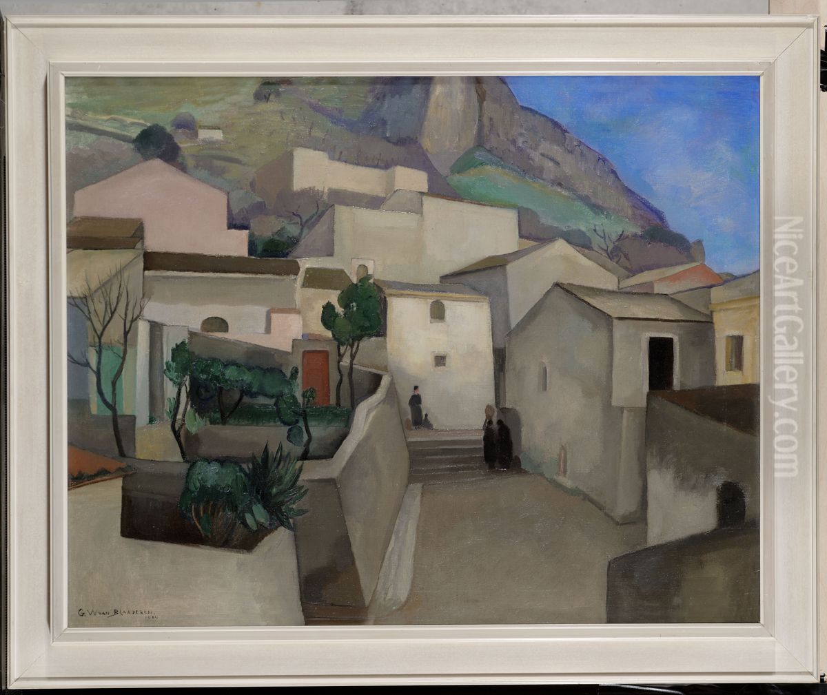 In La Citta Oil Painting by Gerrit Willem Van Blaaderen