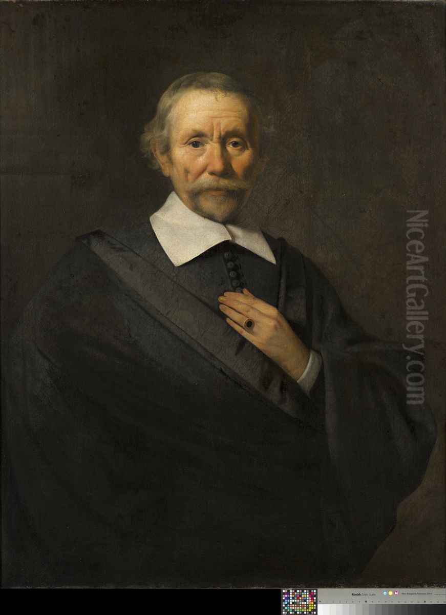 Zelfportret van Caesar Boetius van Everdingen (1616/1617-1678) Oil Painting by Caesar Van Everdingen