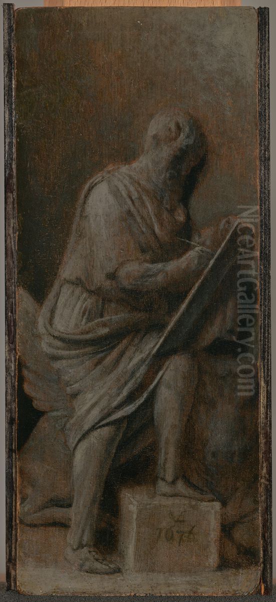 Vier evangelisten: Lucas Oil Painting by Caesar Van Everdingen