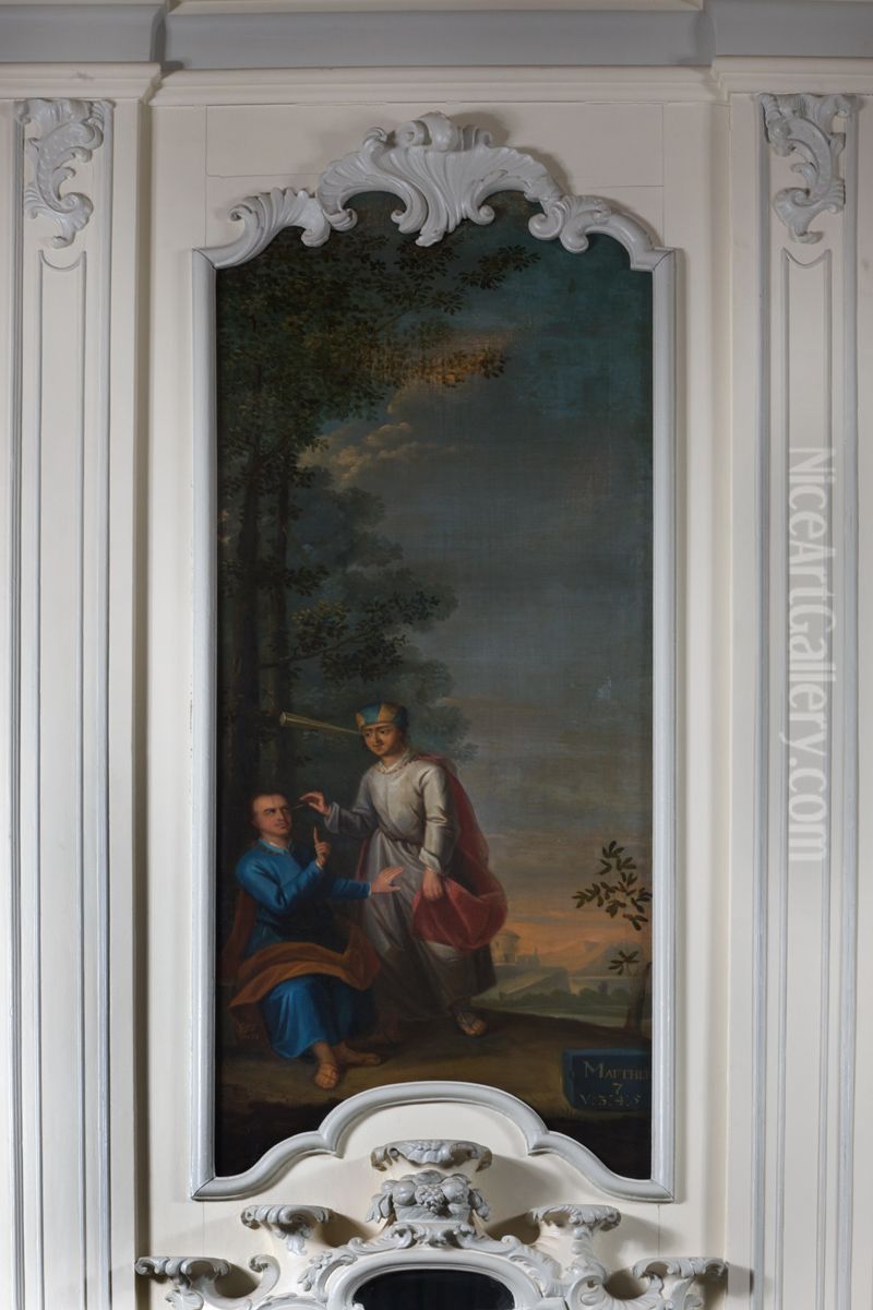 'De gelijkenis van de balk en de splinter'. Oil Painting by Gerhard Jan Palthe