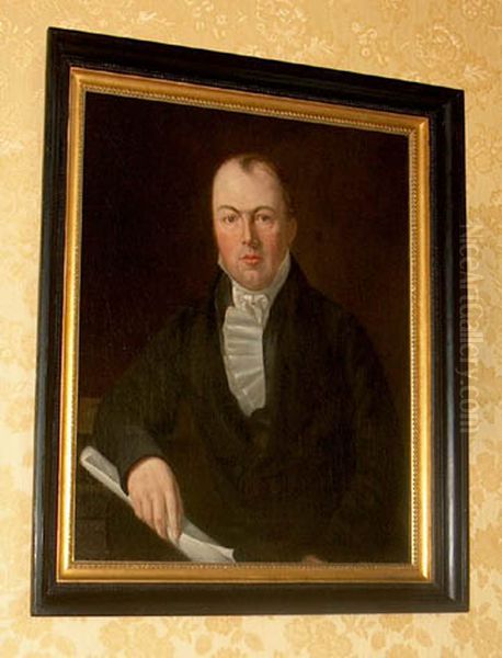 Portret van Hendrik Budde Oil Painting by Johanna Aleida Budde