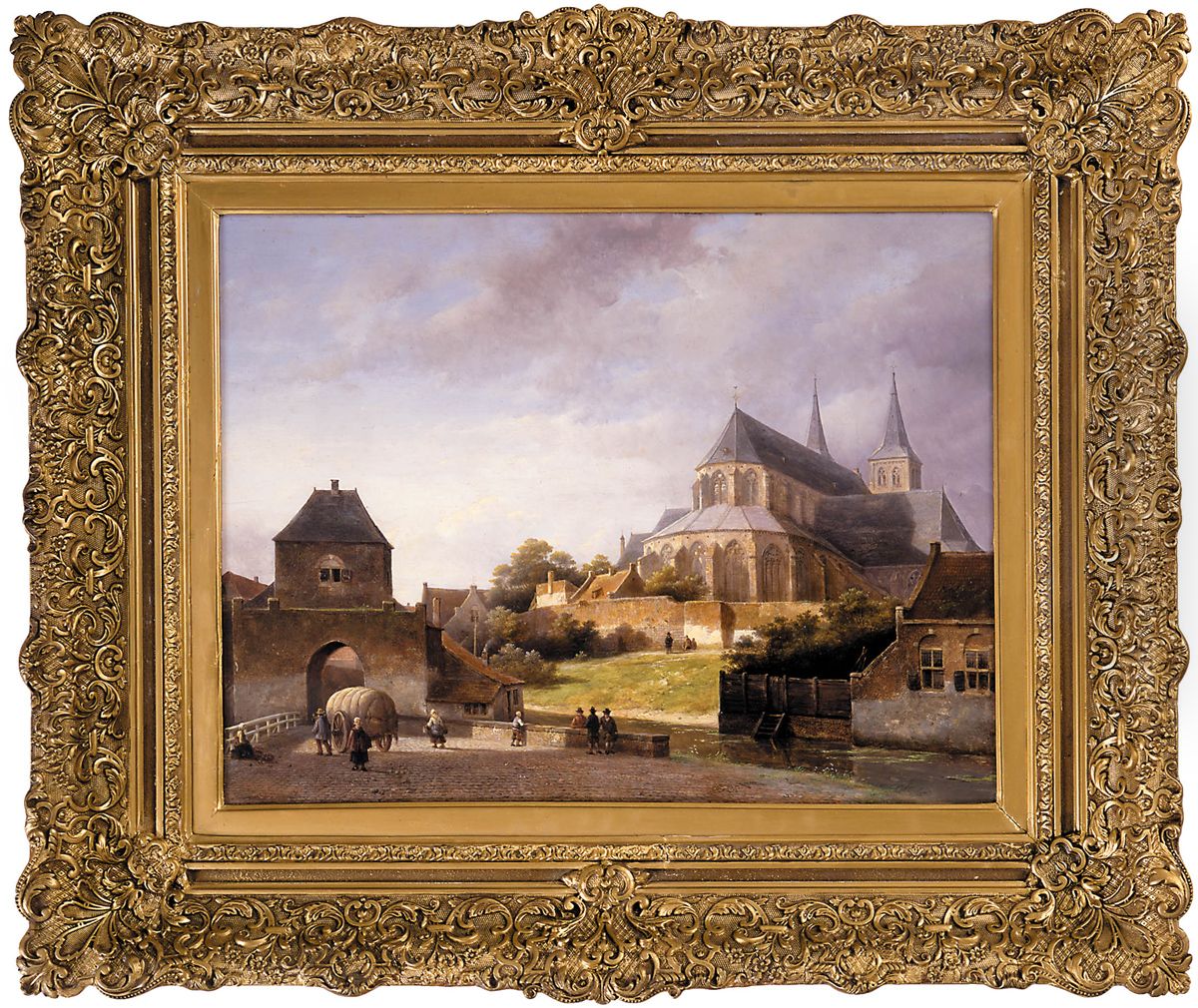 Voormalige Binnen Bergpoort en Bergkerk Oil Painting by Kaspar Karsen