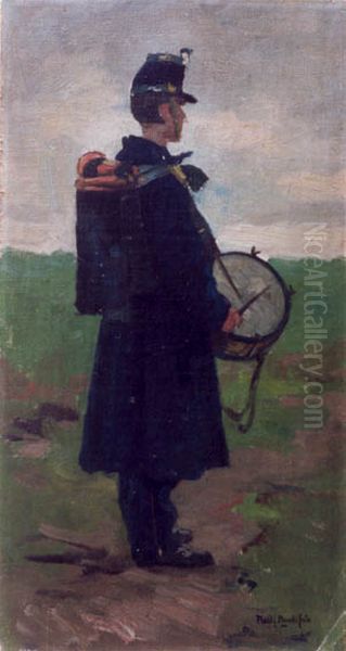 soldaat met trommel Oil Painting by Paul Bodifee