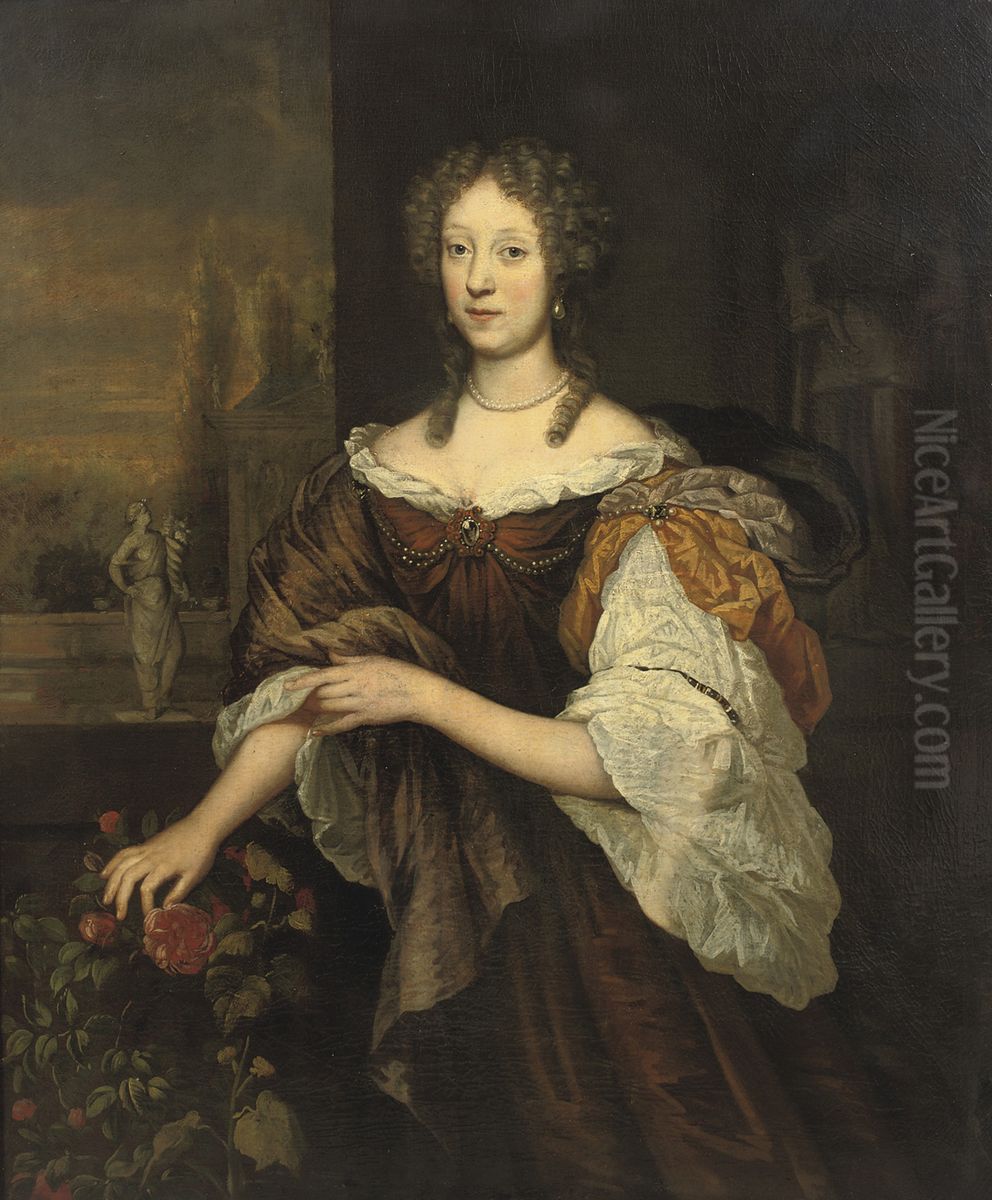 Portrait of Aleida van Suchtelen (1648-1689) Oil Painting by Jan de Baen