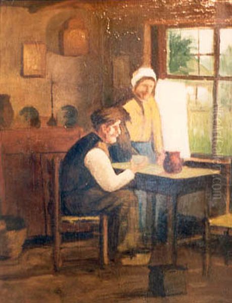 Keukeninterieur in Laren Oil Painting by Emanuel Samson van Beever