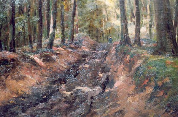 Holle bosweg Oil Painting by Jan Hillebrand Wijsmuller