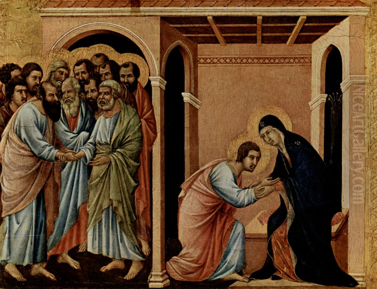 Cathedral Oil Painting by Duccio Di Buoninsegna