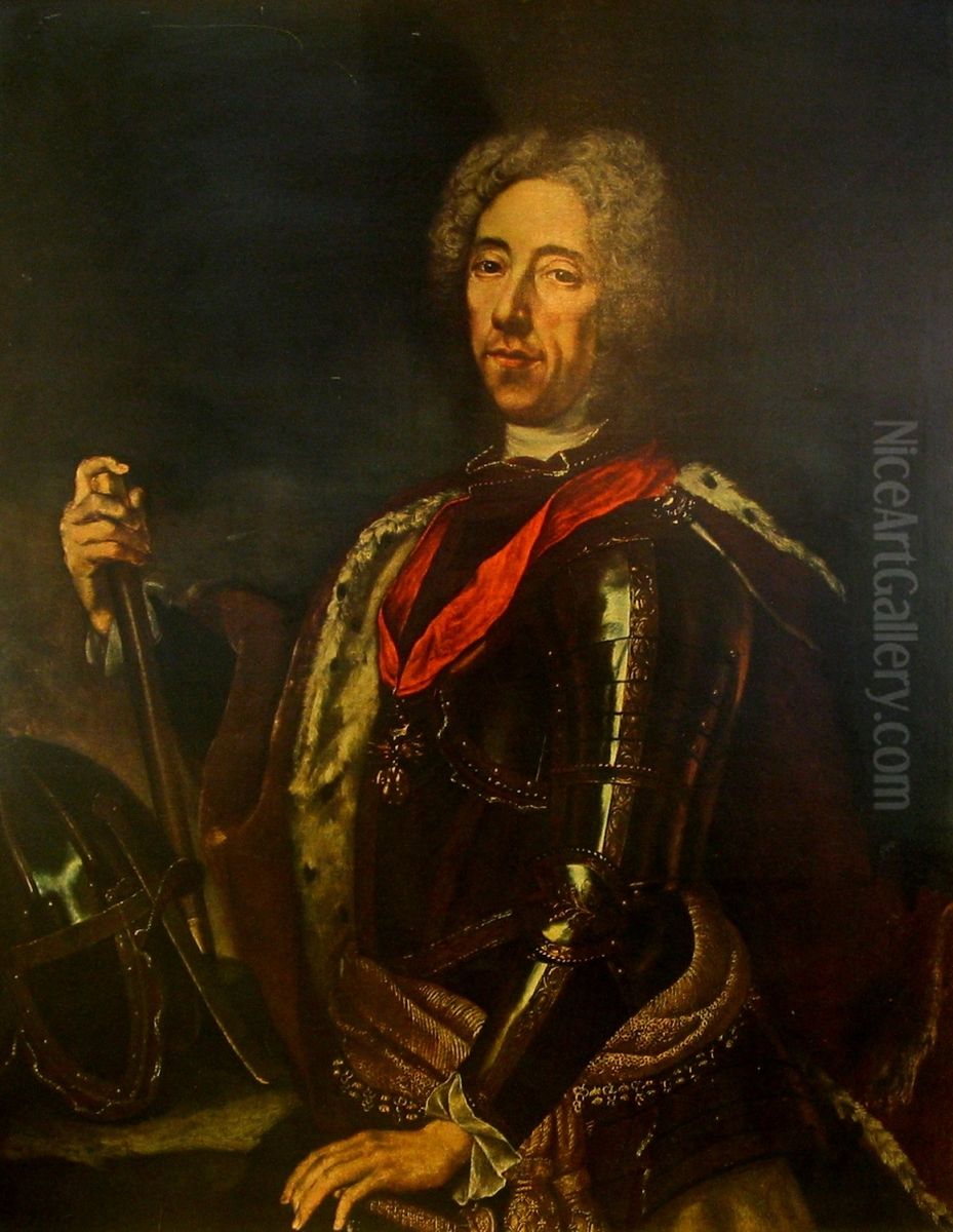 Portrat des Prinzen Eugen von Savoyen (1663-1736) Oil Painting by Jan Kupecky