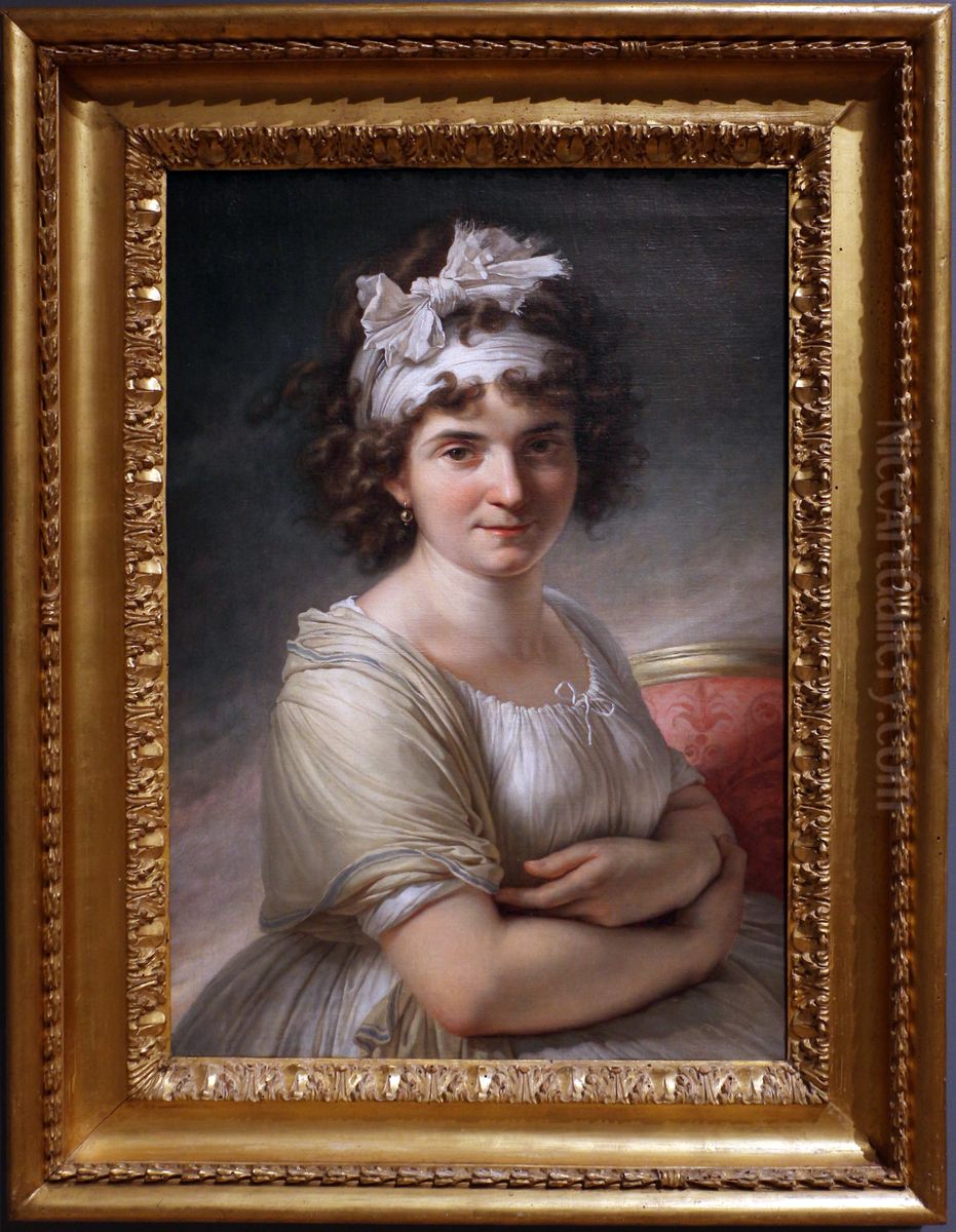 Portrait de Celeste Meuricoffre, nee Coltellini Oil Painting by Antoine-Jean Gros
