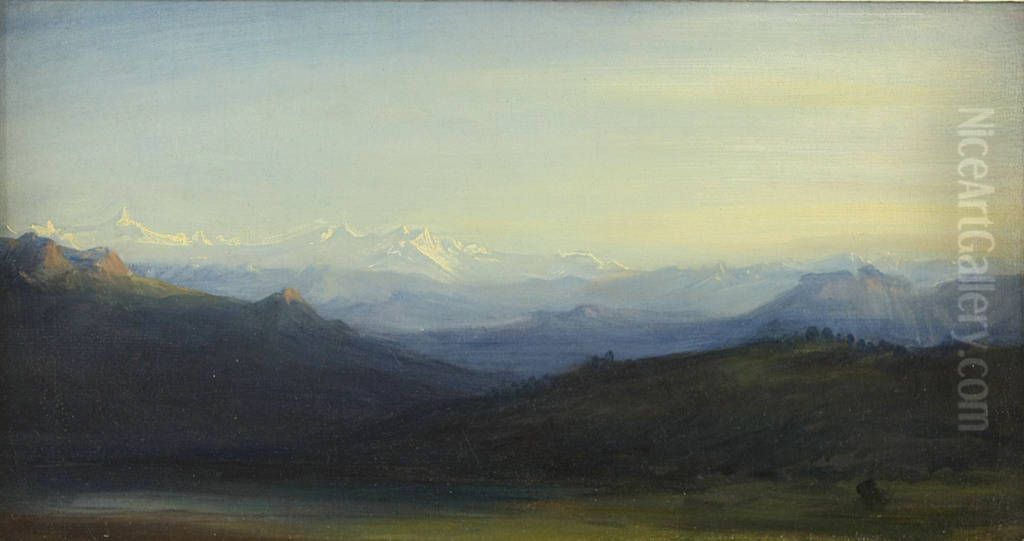 Gebirgspanorama Oil Painting by unknown