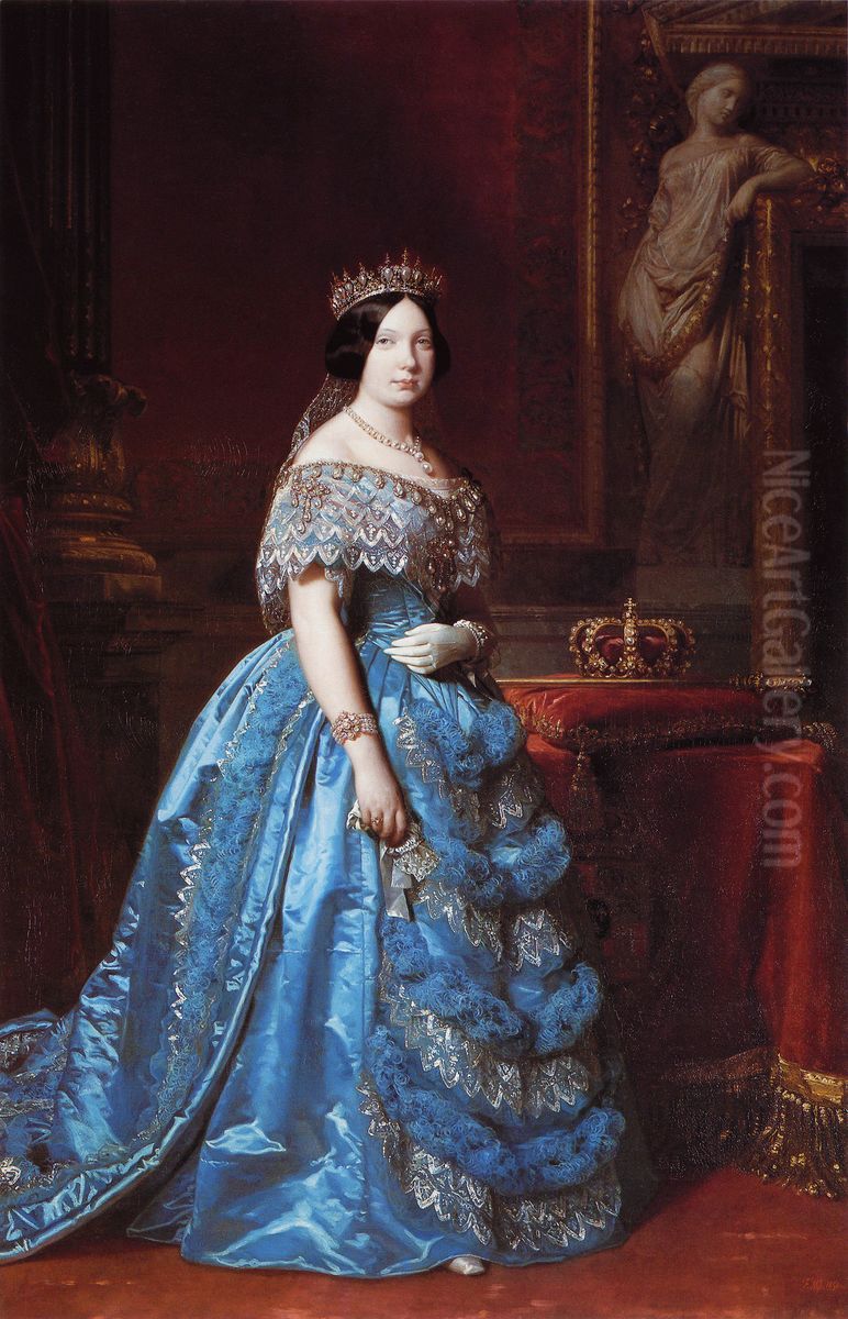 Portrait of Isabella II of Spain Oil Painting by Federico de Madrazo y Kuntz