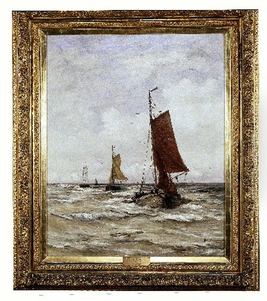 Hoek van Holland Oil Painting by Hendrik Willem Mesdag