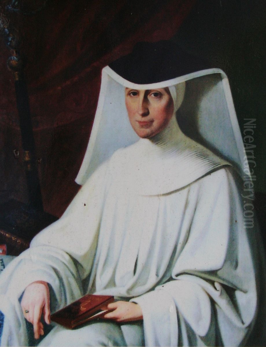 Abtissin Aloisia Coelestina Muller, 1808 - 1888 Oil Painting by unknown
