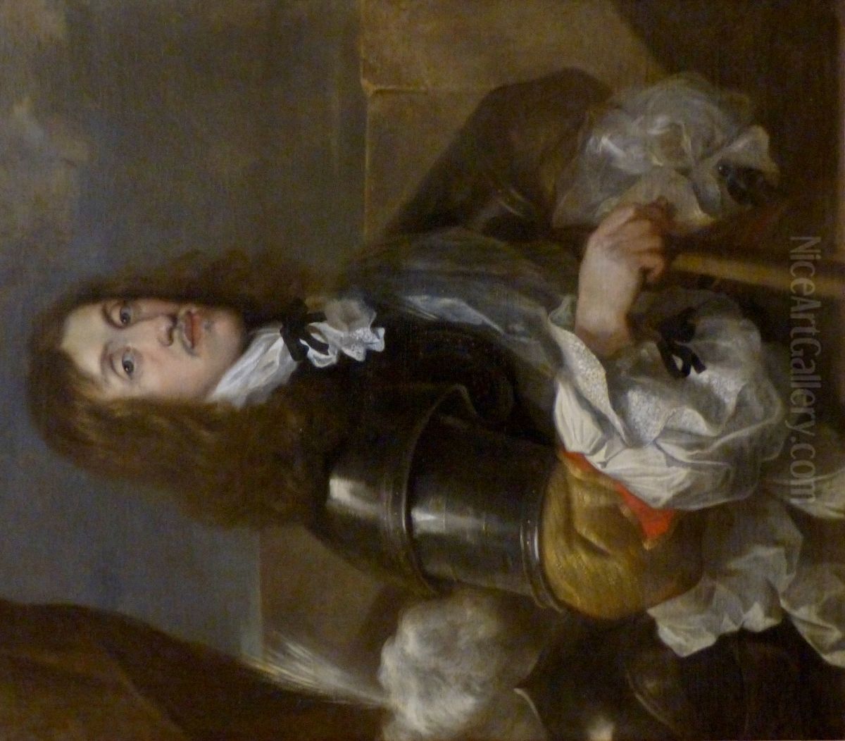 Portrait of Count Adolf Johann I. von der Pfalz (1629-1689) Oil Painting by Sebastien Bourdon