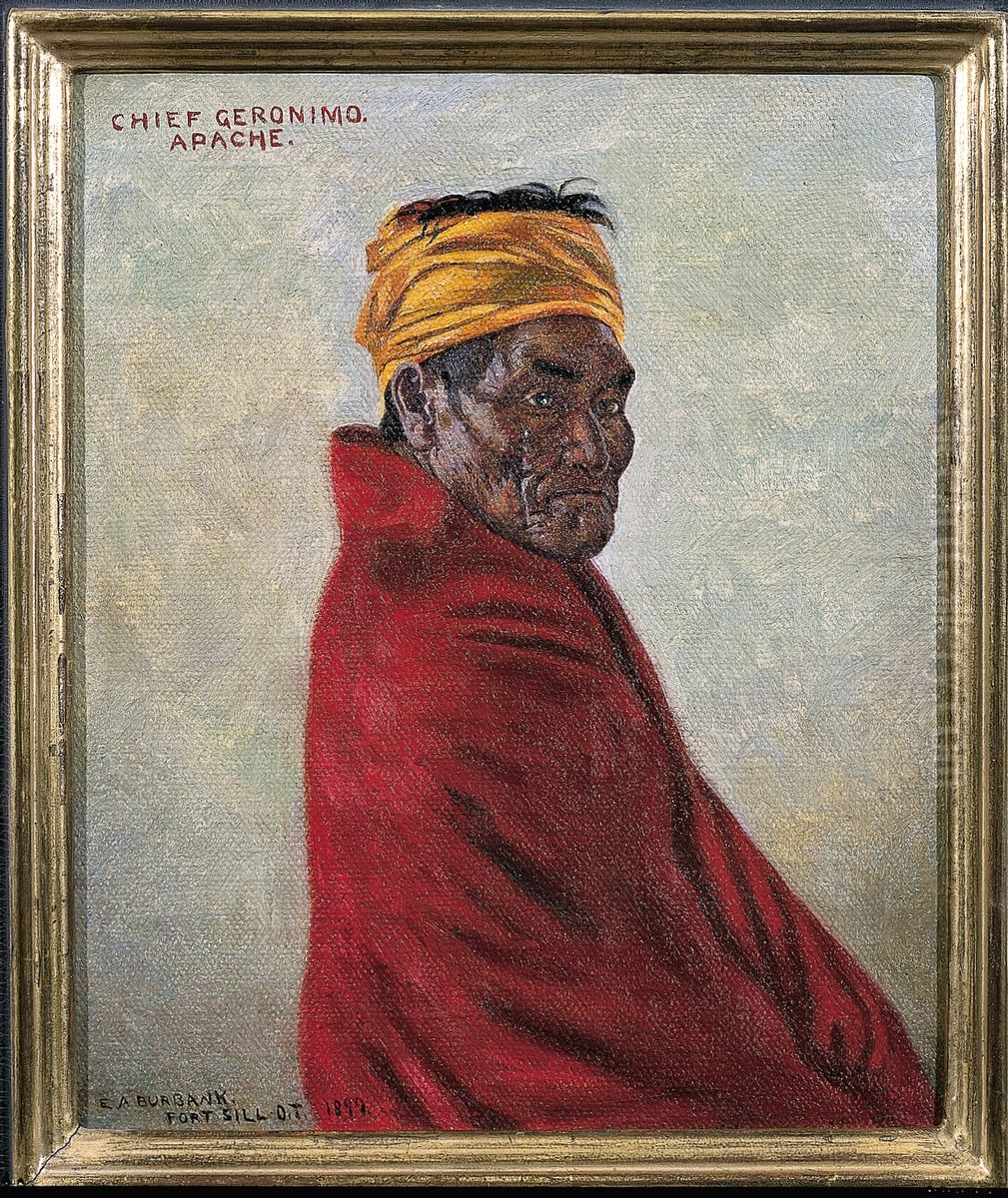 Chief Geronimo, Apache Oil Painting by Elbridge Ayer Burbank