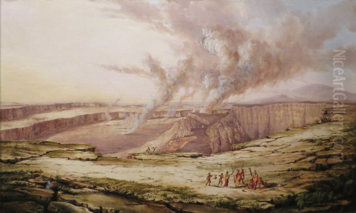 Kilauea by Day Oil Painting by Titian Peale