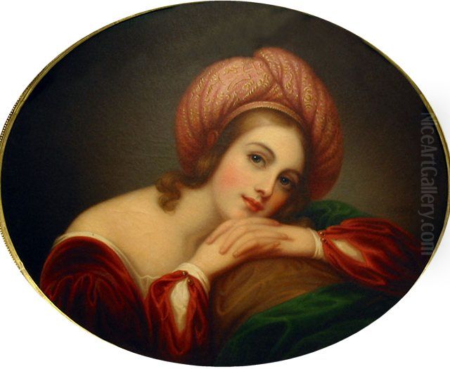 Ideal Portrait Oil Painting by Harriet Cany Peale