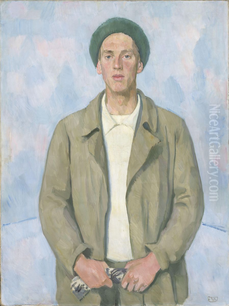 Portrait of the Artist Dagfin Werenskiold Oil Painting by Erik Werenskiold
