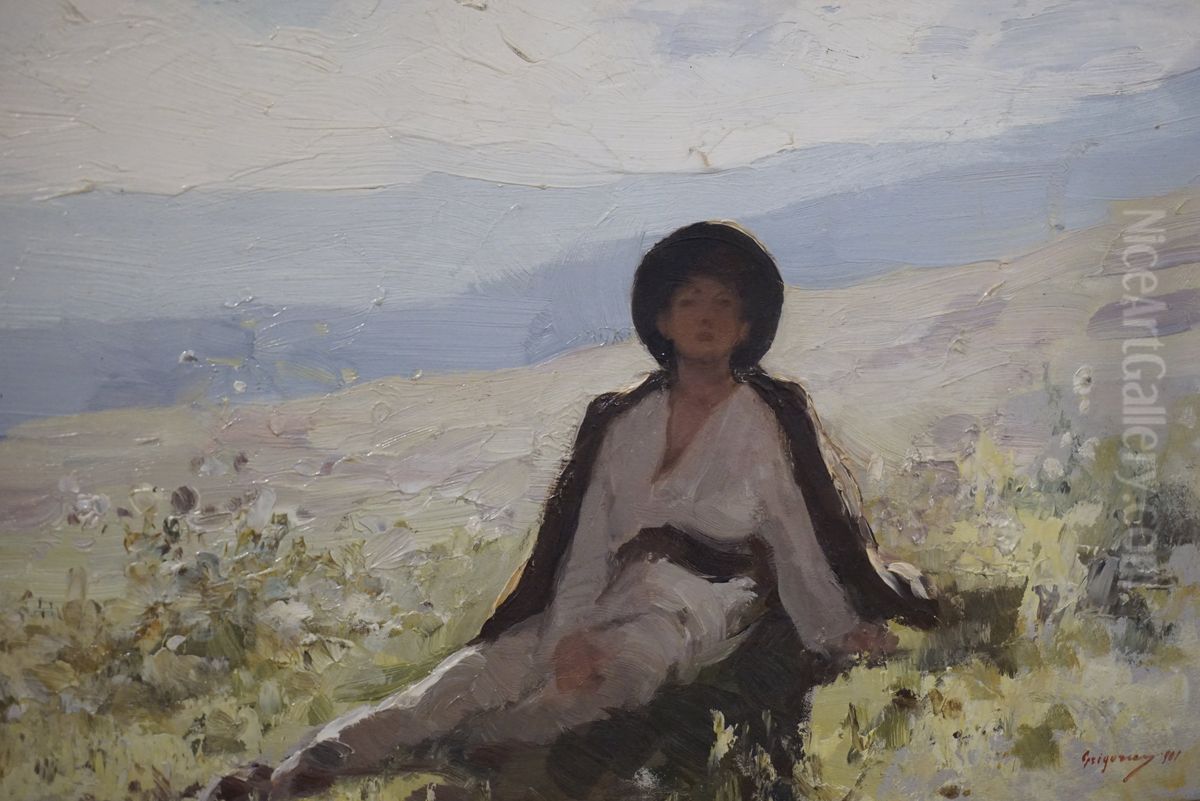Pastora joven Oil Painting by Nicolae Grigorescu