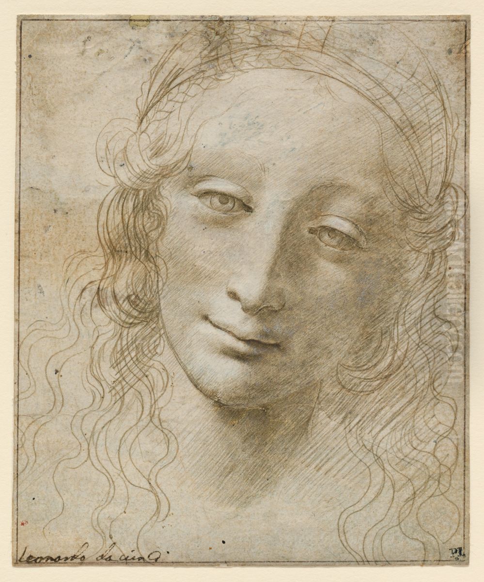 Head of a Woman Oil Painting by Giovanni Antonio Boltraffio