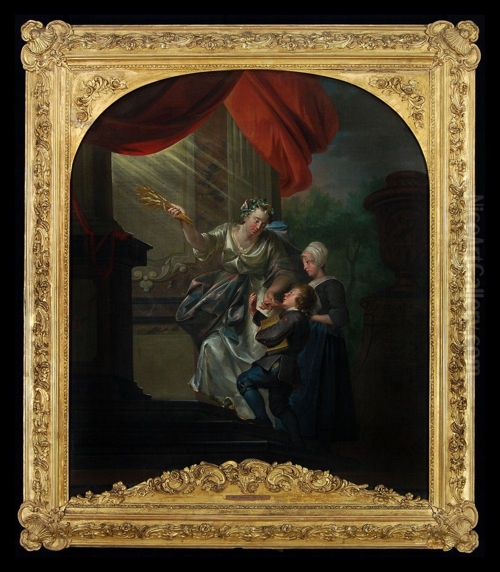 Allegorie op het Weeshuis Oil Painting by Aert Schouman