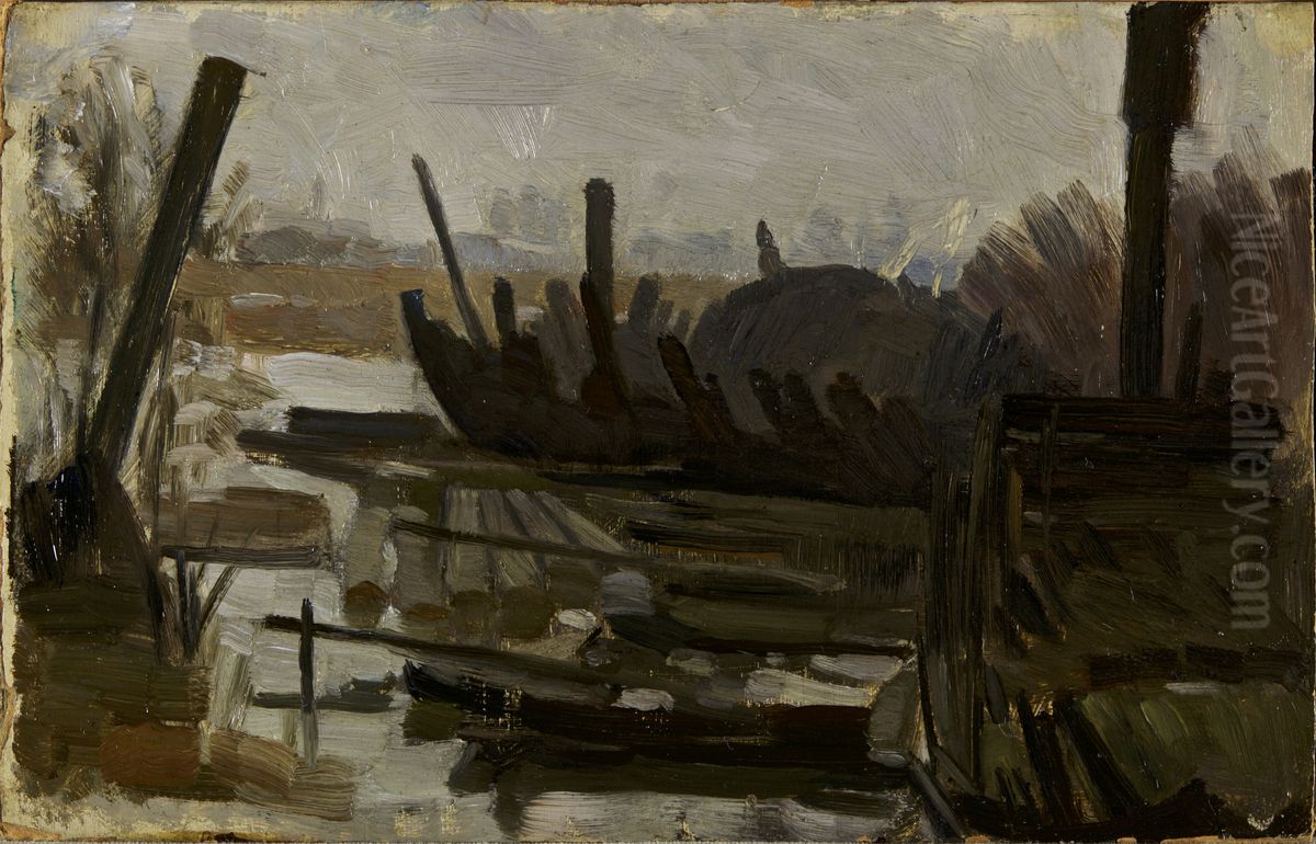 Wrakken Oil Painting by Jan Veth