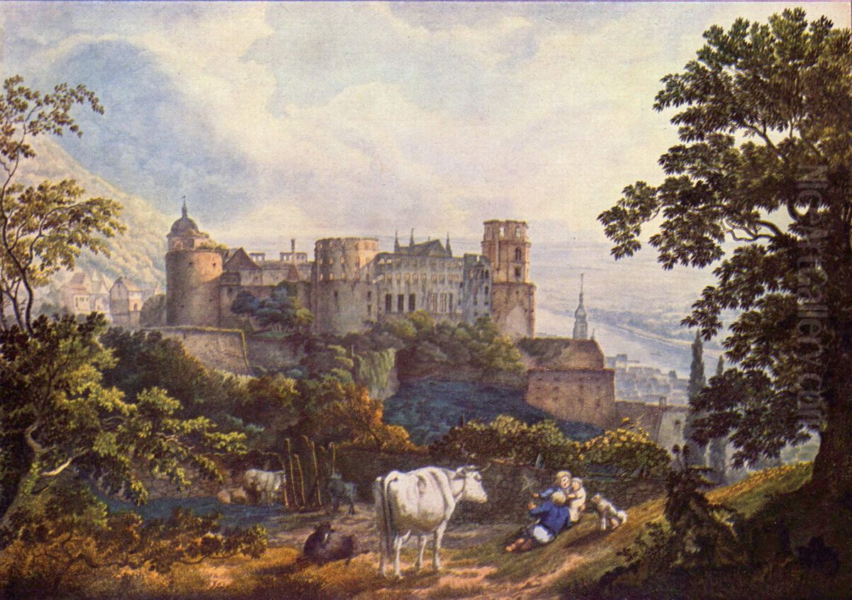 Das Heidelberger Schloss Oil Painting by Karl Philipp Fohr