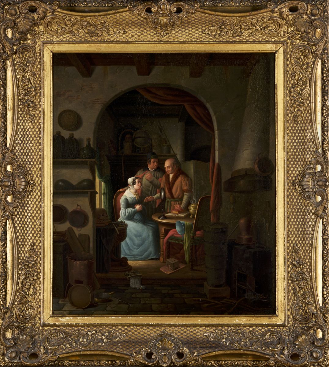 Genrestuk Oil Painting by Charles Rochussen