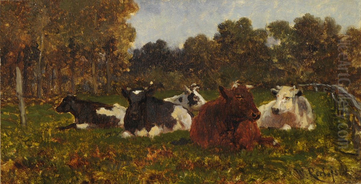 Liggend vee Oil Painting by Willem Roelofs