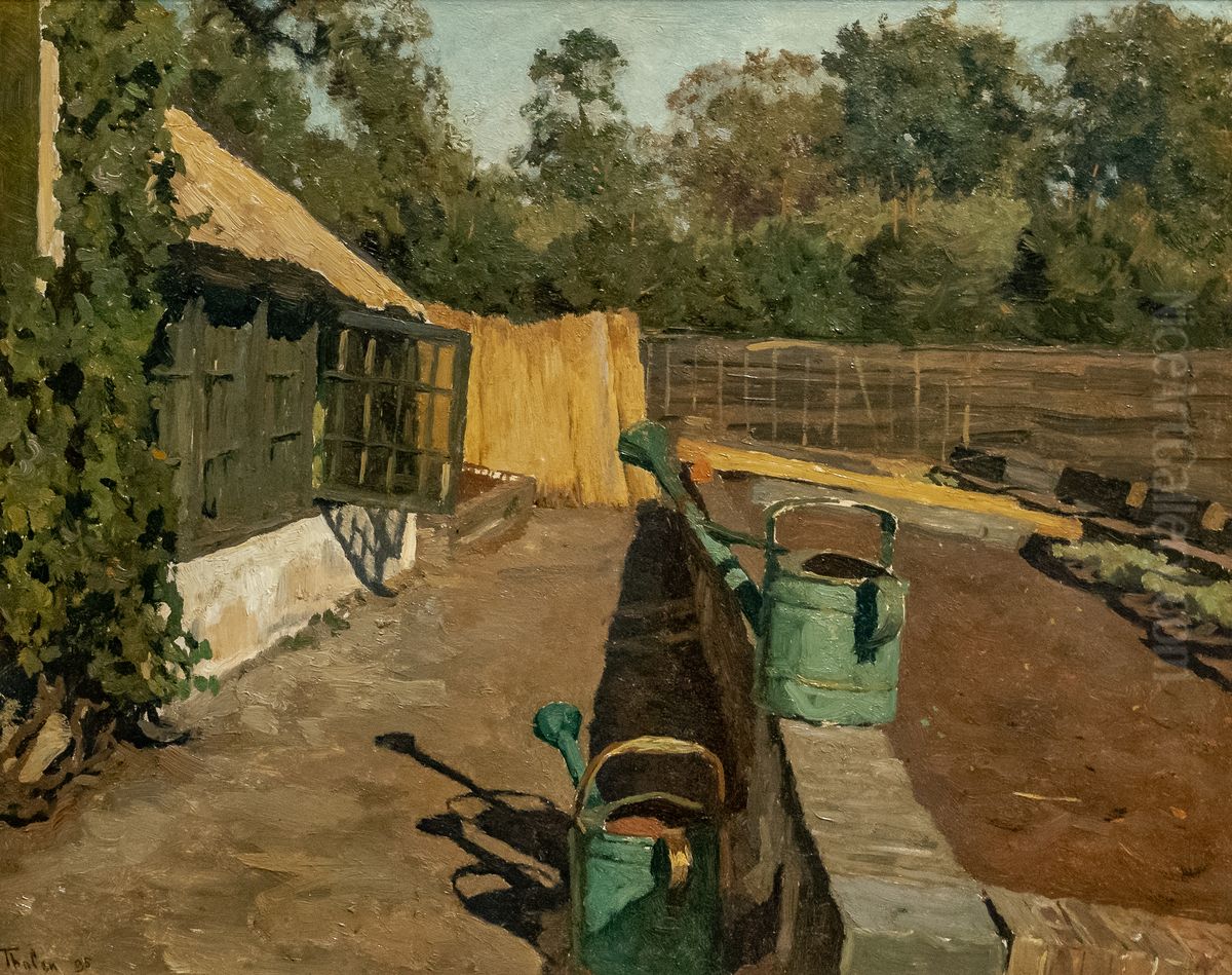 Gemusegarten und Gewachshaus von Ewijkshoeve Oil Painting by Willem Bastiaan Tholen