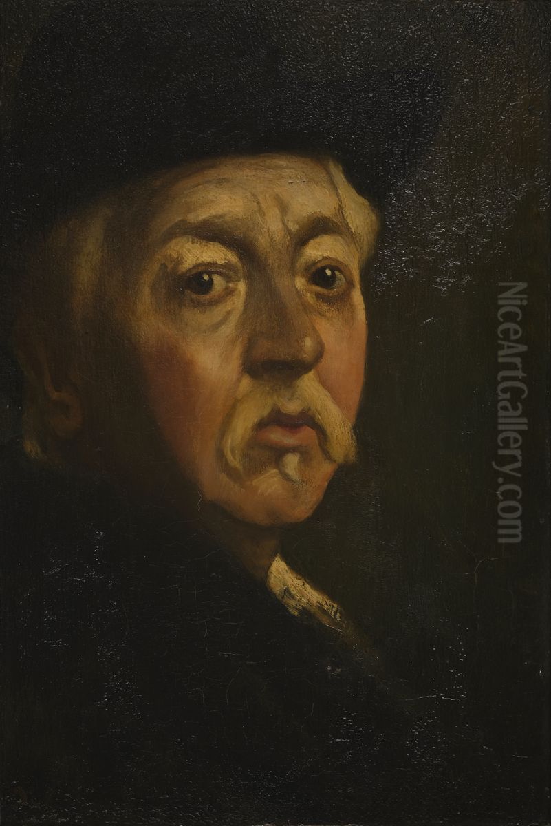 Zelfportret Jacobus van Looy Oil Painting by Jacobus Van Looy