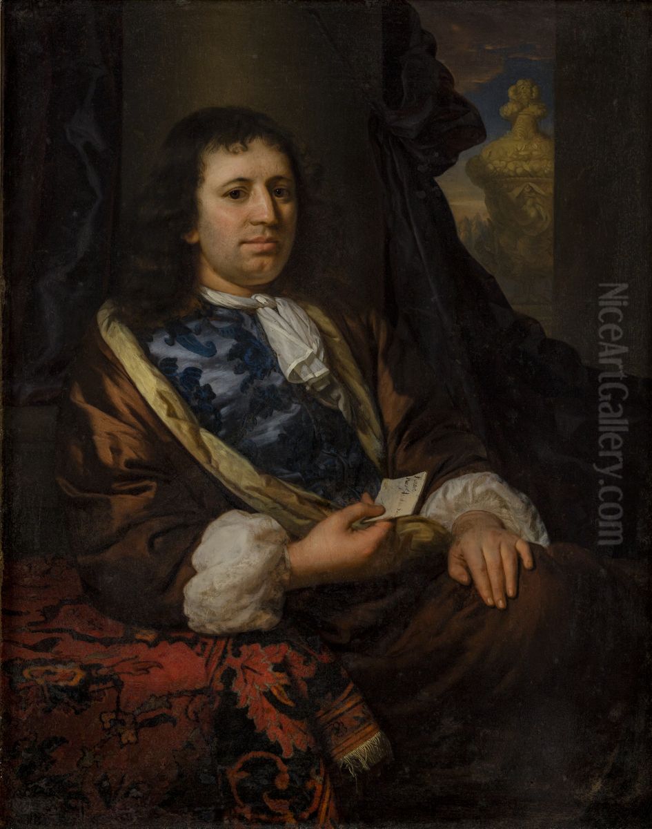 Portret van Johan de Bruin (1678-1746) Oil Painting by Godfried Schalcken