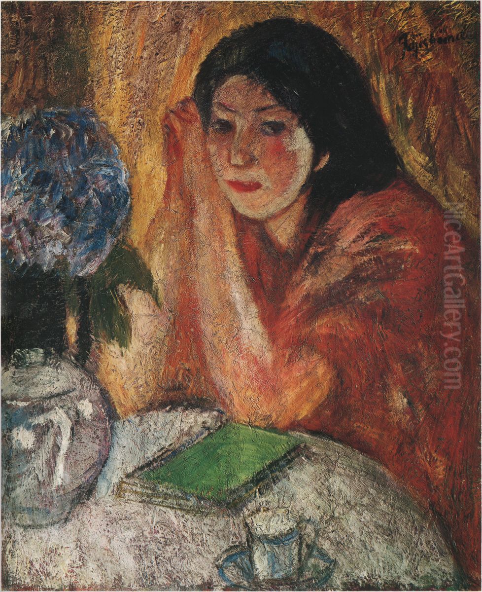 zi yang Oil Painting by Fujishima Takeji