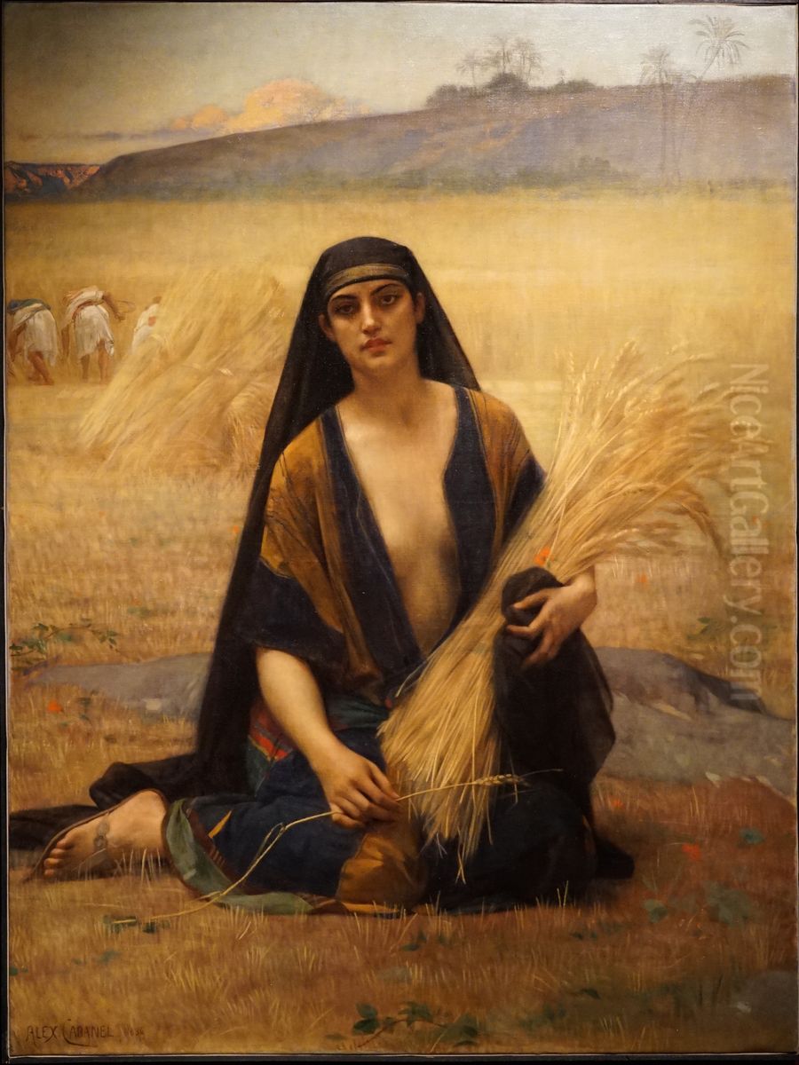 Ruth glanant dans les champs de Booz Oil Painting by Alexandre Cabanel