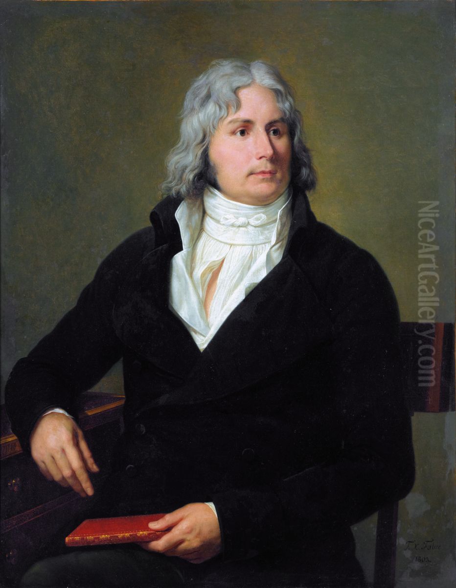 Portrait de Louis-Francois Bertin Oil Painting by Francois-Xavier Fabre