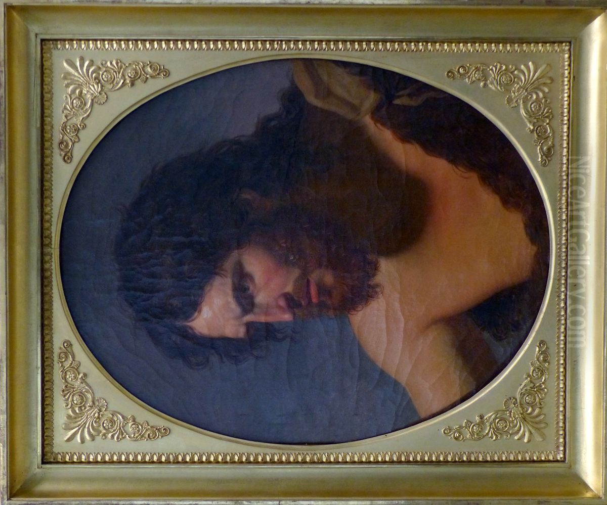 St Jean Baptist's Head, study Oil Painting by Francois-Xavier Fabre