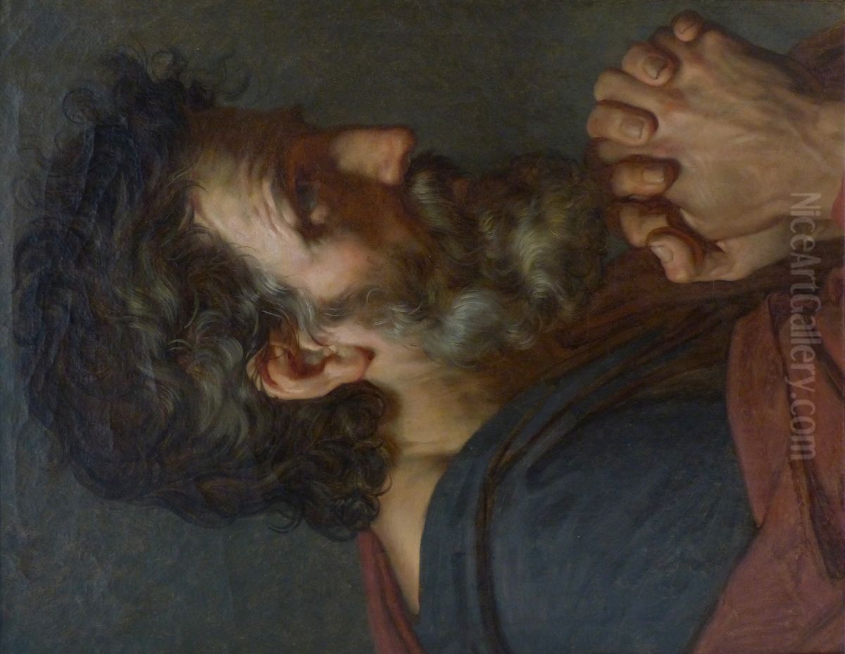 Old Man, Study Oil Painting by Francois-Xavier Fabre