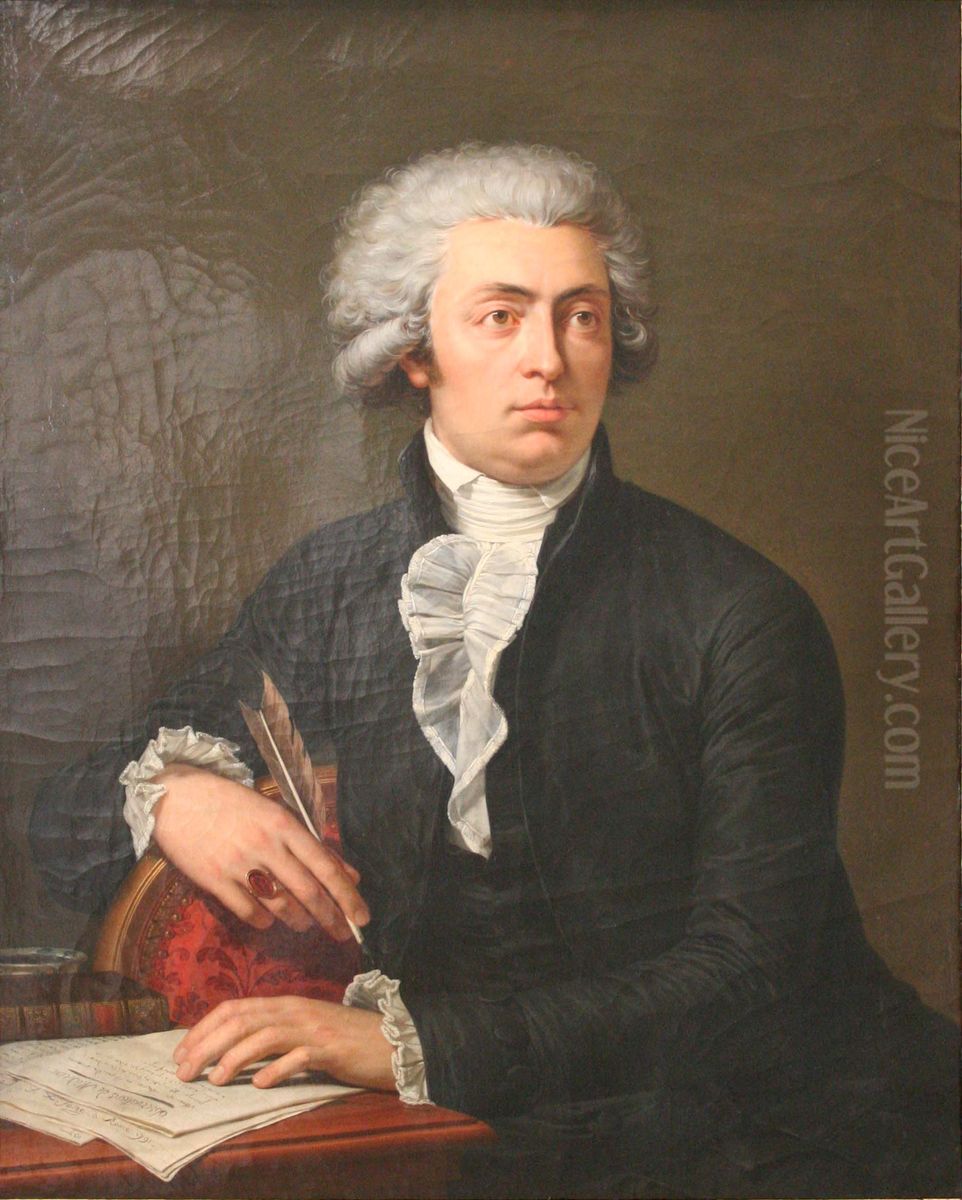 Portrait du docteur Henri Fabre, frere du peintre Oil Painting by Francois-Xavier Fabre