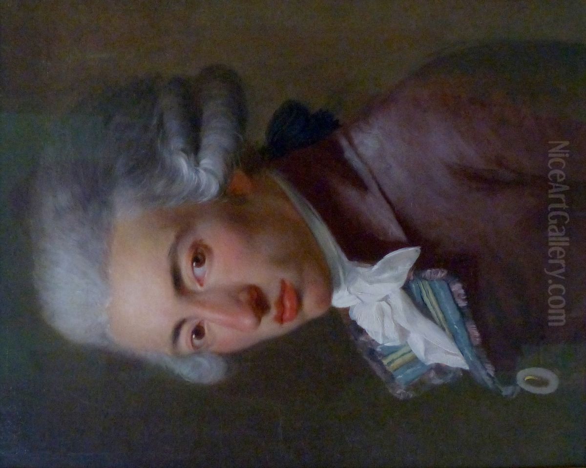 Self-portrait Young Oil Painting by Francois-Xavier Fabre