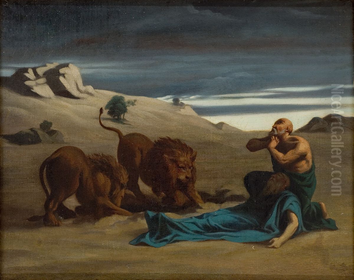 Saint-Paul entoure par les lions Oil Painting by Alexandre Cabanel