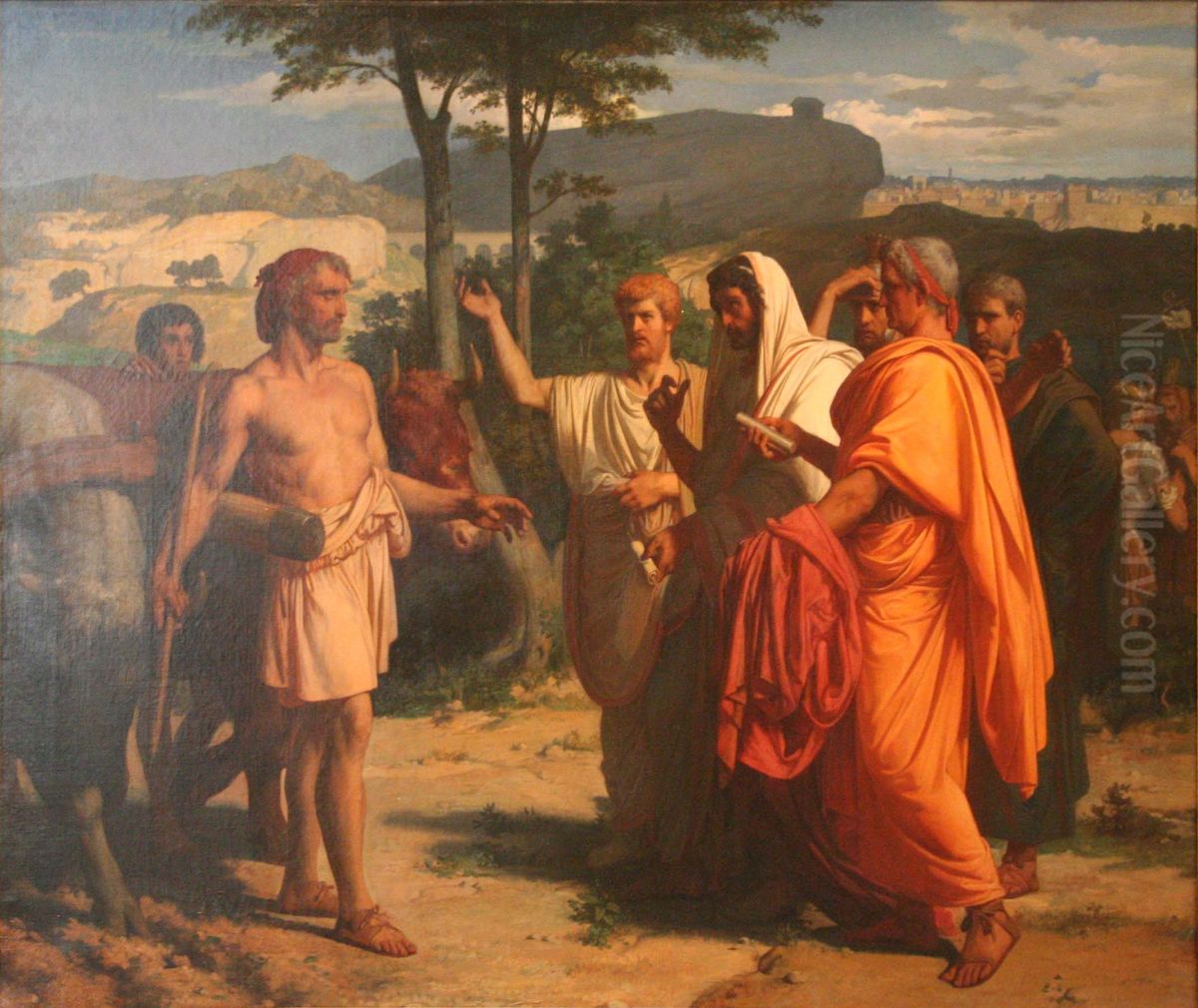 Cincinnatus recevant les ambassadeurs charges de lui porter les insignes de la dictature Oil Painting by Alexandre Cabanel