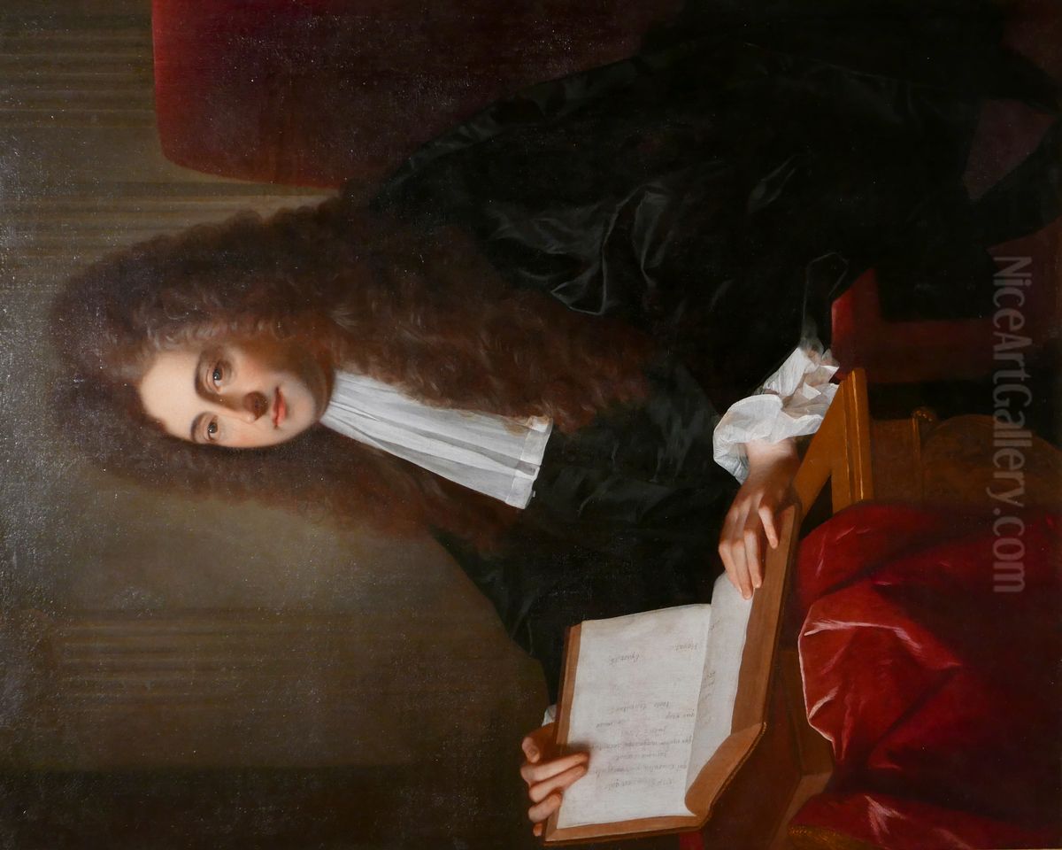 Urbain Guillaume de Lamoignon de Courson Oil Painting by Jean Ranc