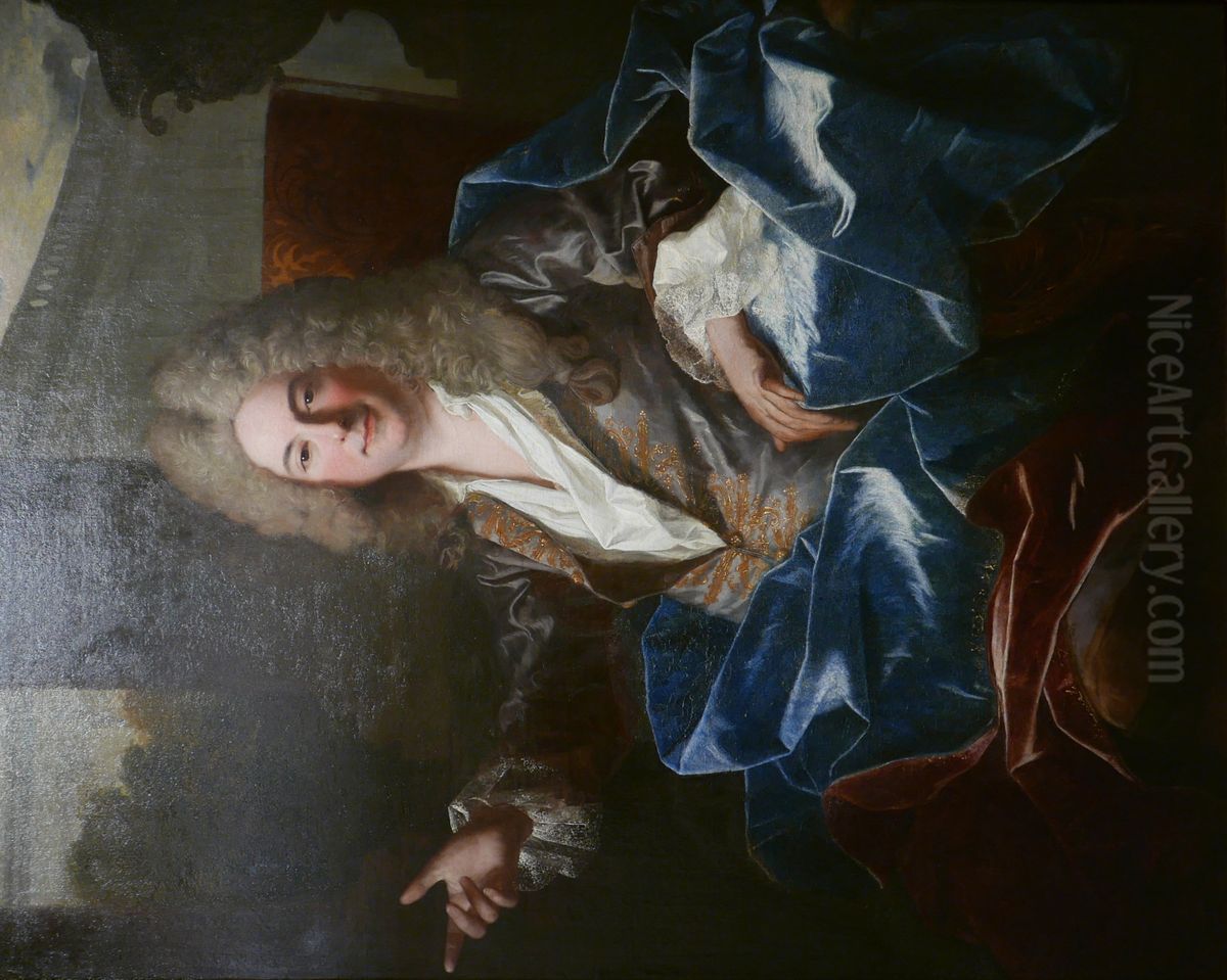 Portrait de Joseph Bonnier de la Mosson, receveur de l'Hopital General, tresorier de la Bourse des Etats de Languedoc (1676-1726) Oil Painting by Jean Ranc
