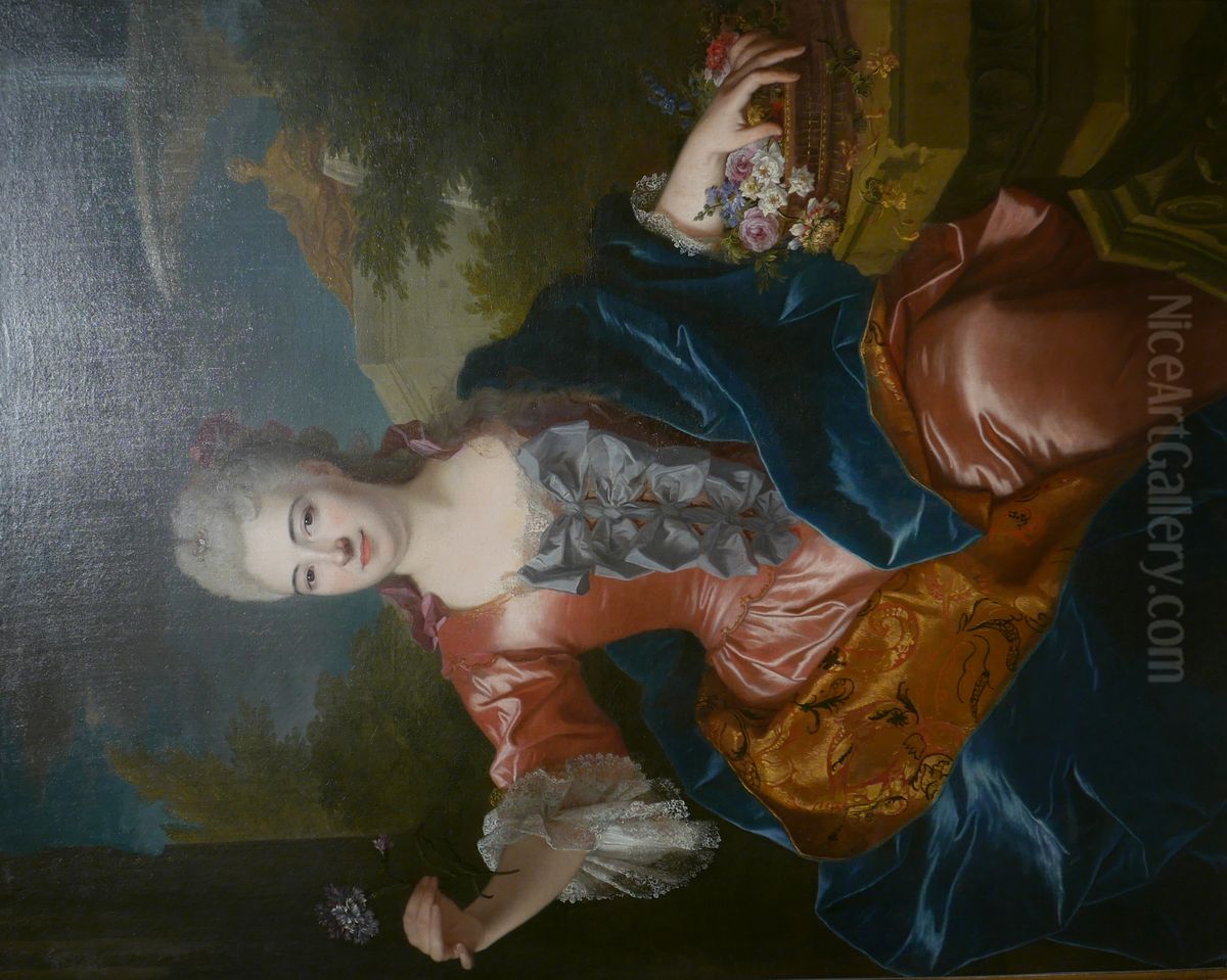 Portrait d'Anne Melon (1685 - 1727) Oil Painting by Jean Ranc
