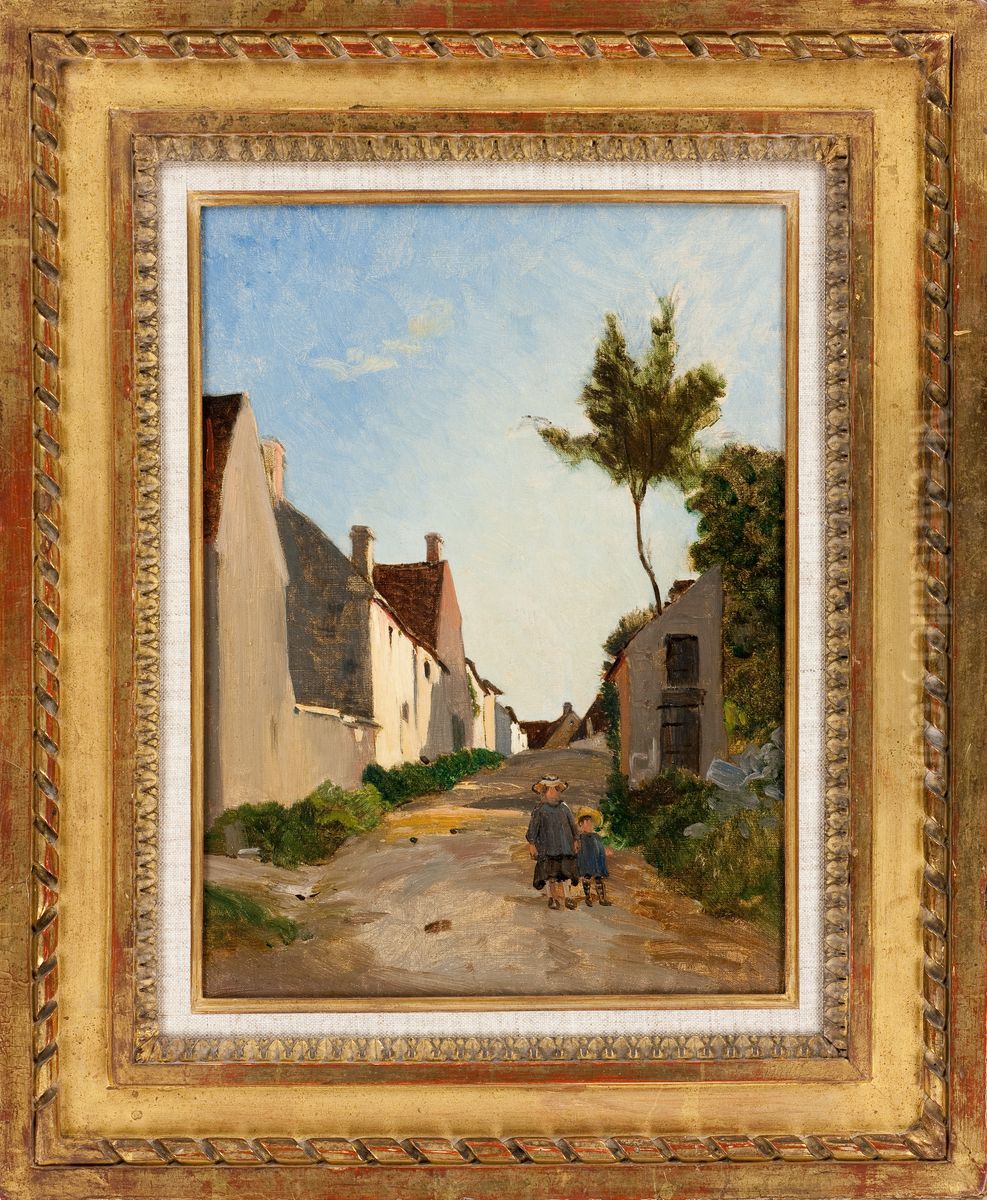 Rue de village, Chailly Oil Painting by Frederic Bazille